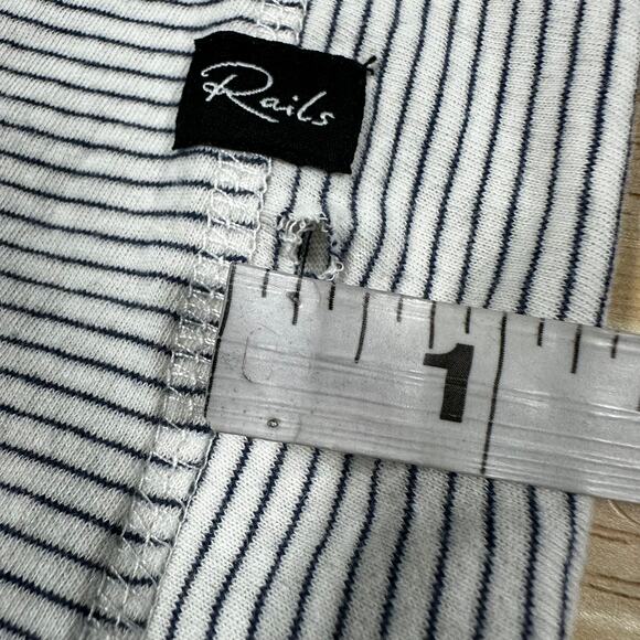 Rails Men's Weston Cream Navy Striped Hooded Long Sleeve DAMAGED Size XXL - Picture 7 of 11